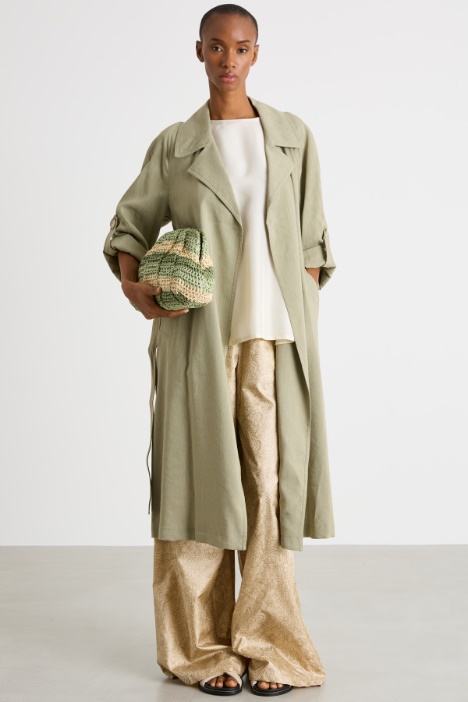 Three-quarter-sleeve duster coat Intrend