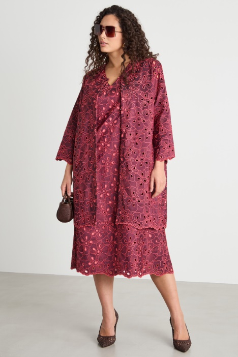 Embroidered Taffeta Duster Coat Intrend