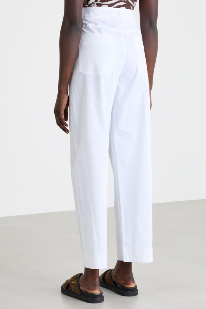 Poplin barrel trousers Intrend - 4