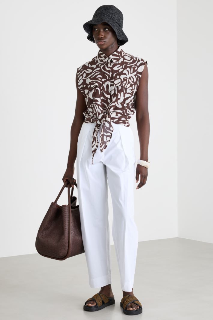 Poplin barrel trousers Intrend