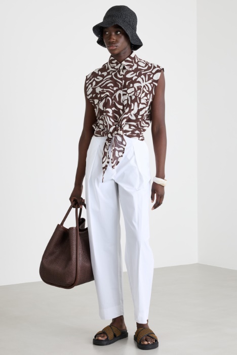 Poplin barrel trousers Intrend