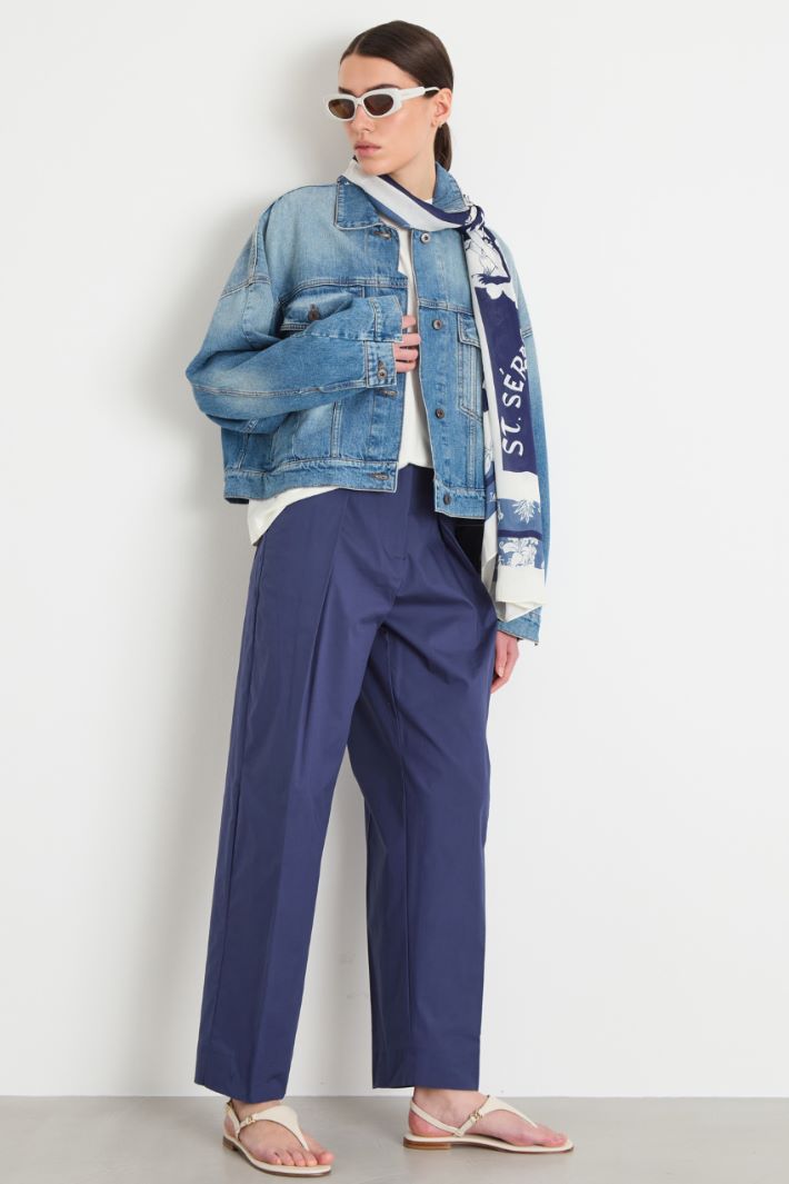 Poplin barrel trousers Intrend