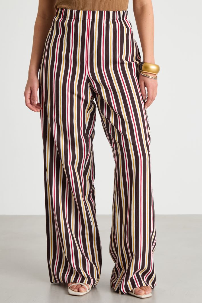 Wide-leg trousers with elasticated waist Intrend - 2