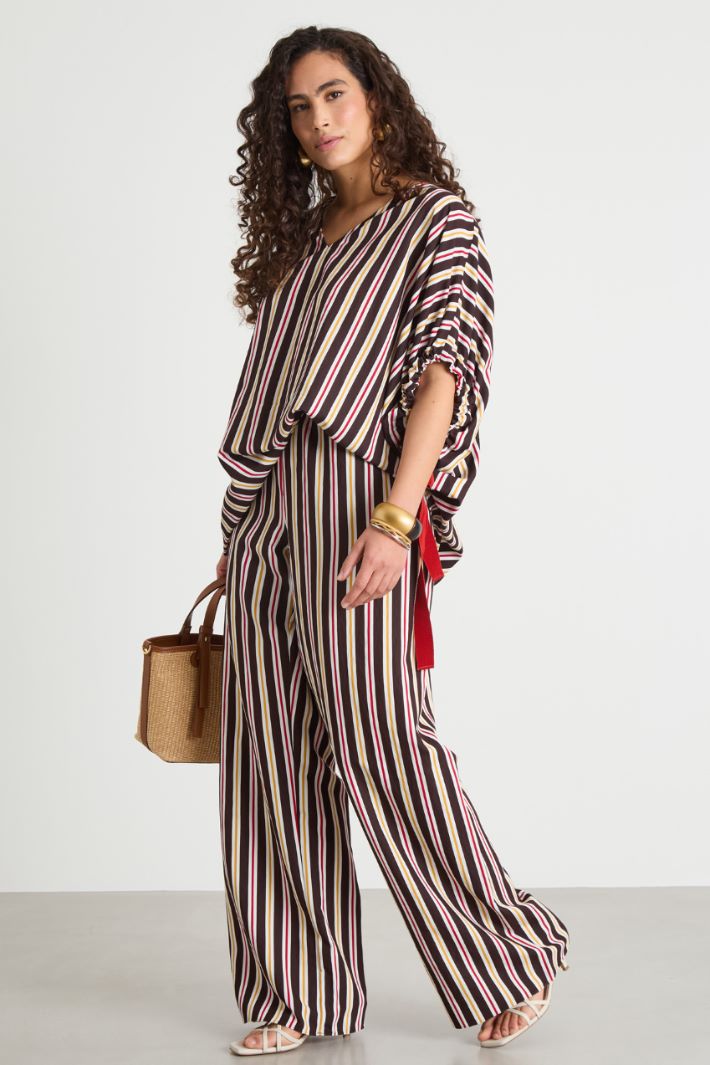 Wide-leg trousers with elasticated waist Intrend