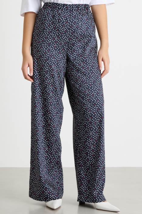 Pantalone a palazzo in twill