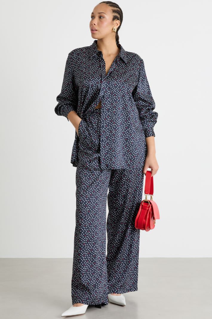 Twill palazzo trousers Intrend