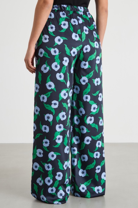 Pantalone a palazzo in twill