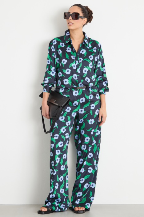 Twill palazzo trousers Intrend