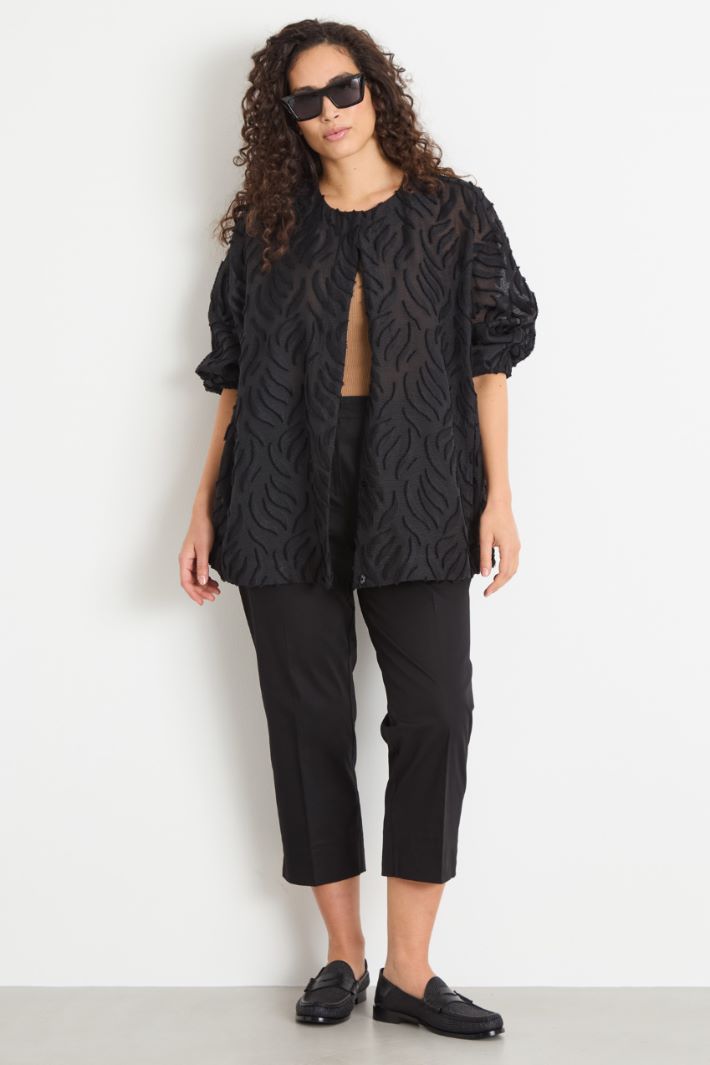 Slim-fit cropped gabardine trousers Intrend