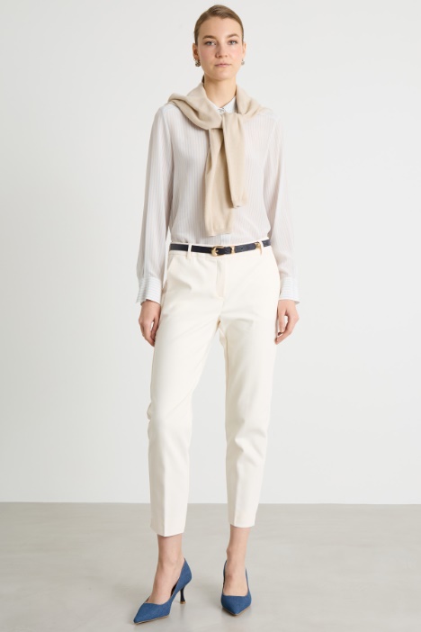 Split-Hem Cigarette Trousers Intrend