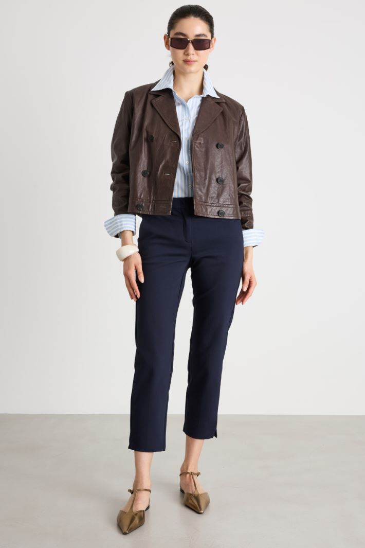 Split-Hem Cigarette Trousers Intrend