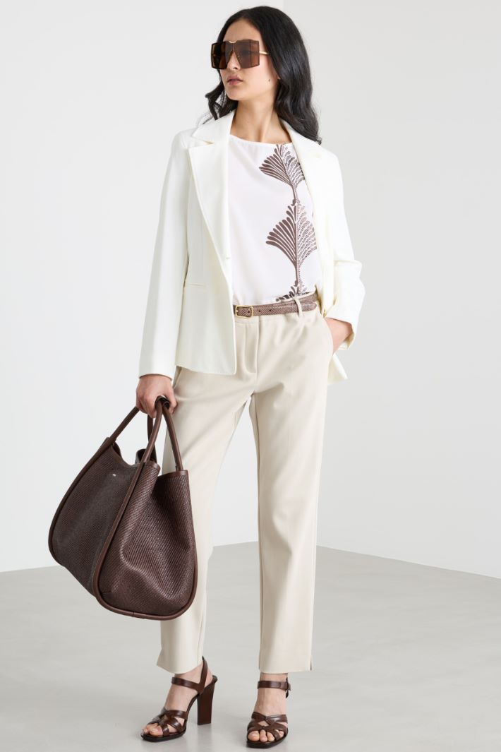 Split-Hem Cigarette Trousers Intrend