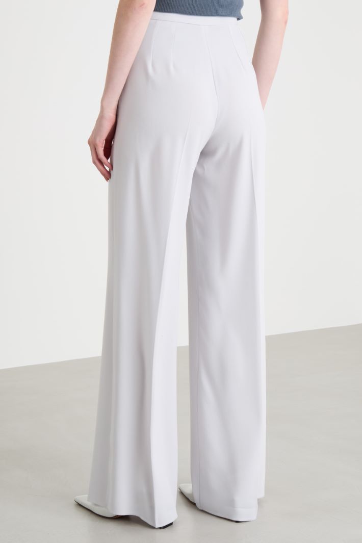 Matte satin palazzo trousers Intrend - 4