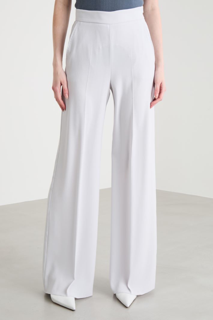 Matte satin palazzo trousers Intrend - 2