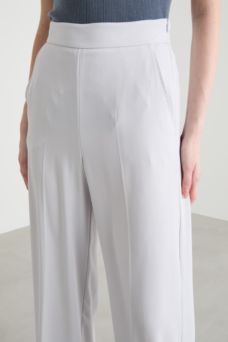 Pantalone palazzo in raso opaco