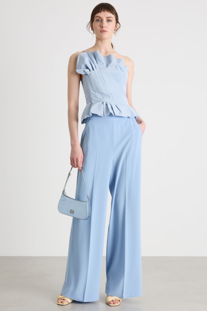 Pantalone palazzo in raso opaco Intrend