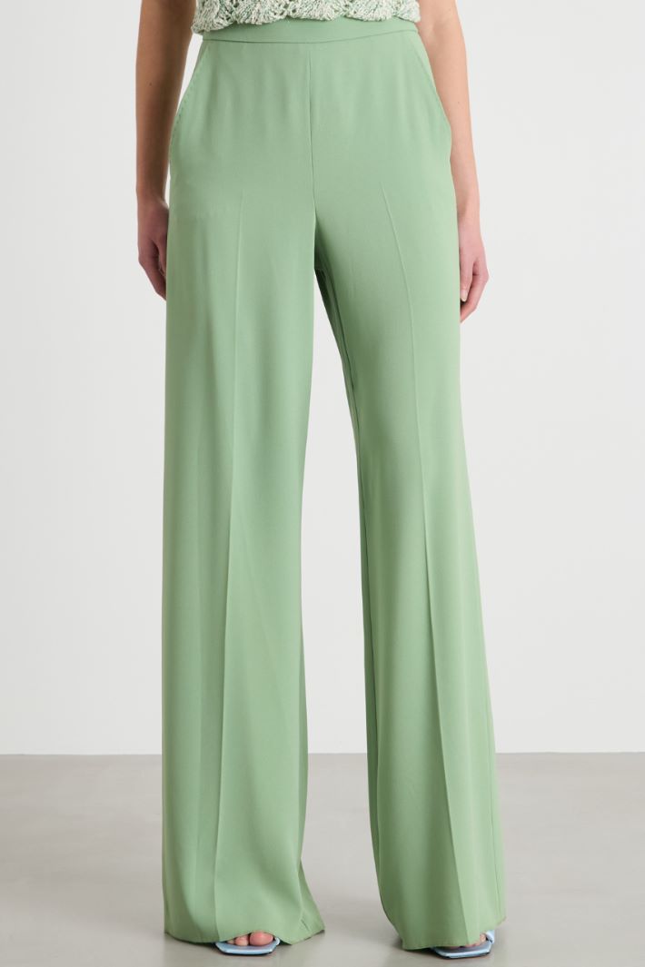 Matte satin palazzo trousers Intrend - 2