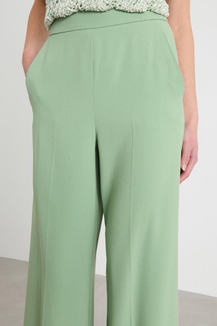 Matte satin palazzo trousers Intrend - 3