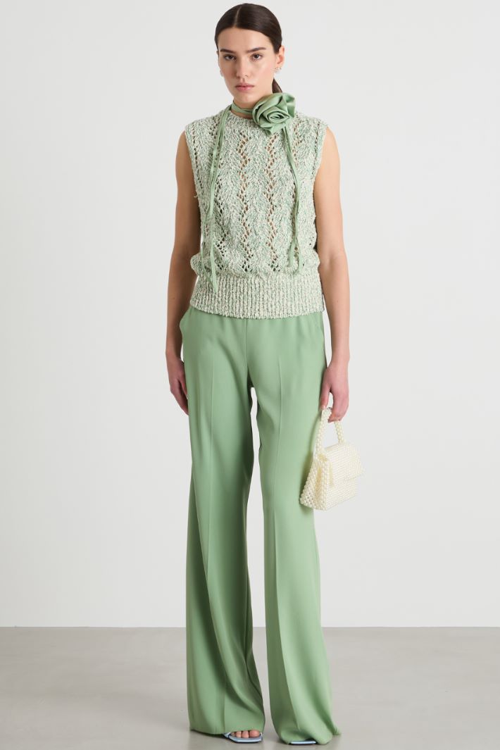 Matte satin palazzo trousers Intrend