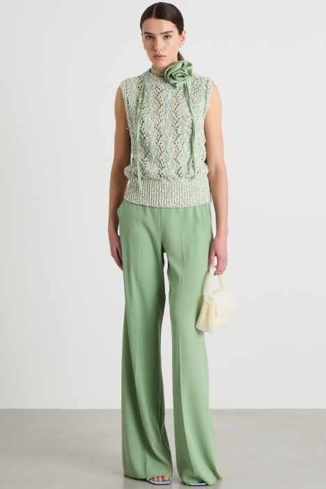 Matte satin palazzo trousers Intrend