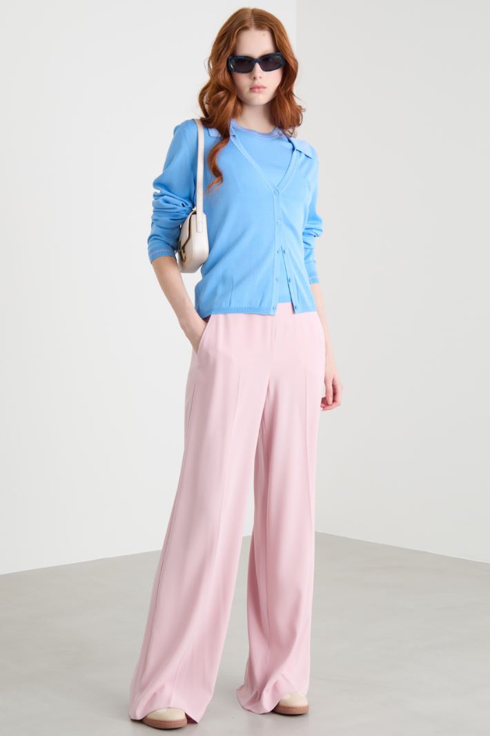 Matte satin palazzo trousers Intrend