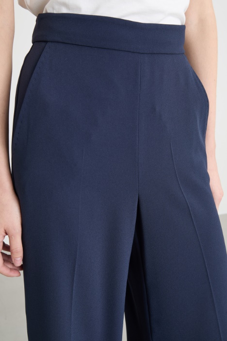 Pantalone palazzo in raso opaco