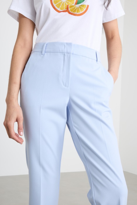 Pantalone a sigaretta in tela