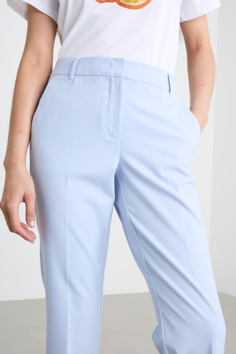 Pantalone a sigaretta in tela