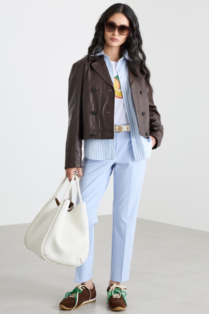 Canvas Cigarette Trousers Intrend