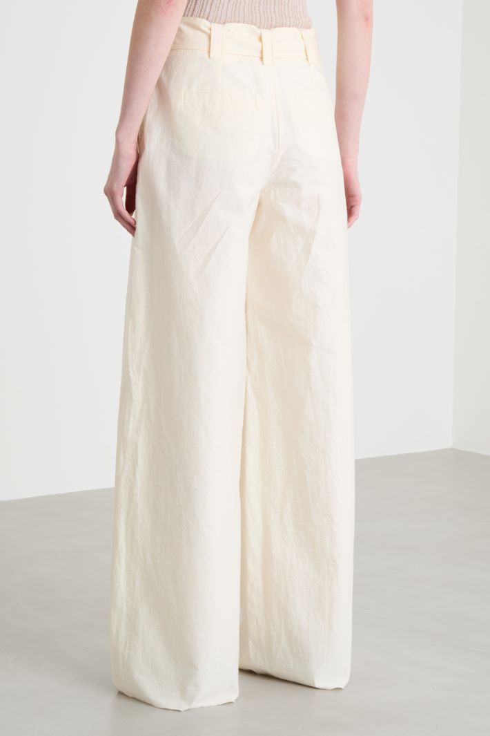 Belted palazzo trousers Intrend - 4