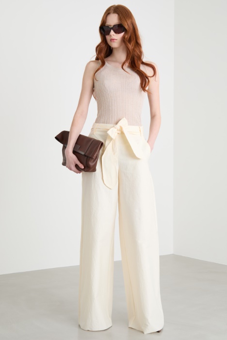 Belted palazzo trousers Intrend