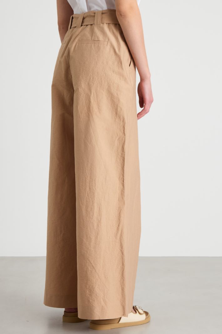 Belted palazzo trousers Intrend - 4