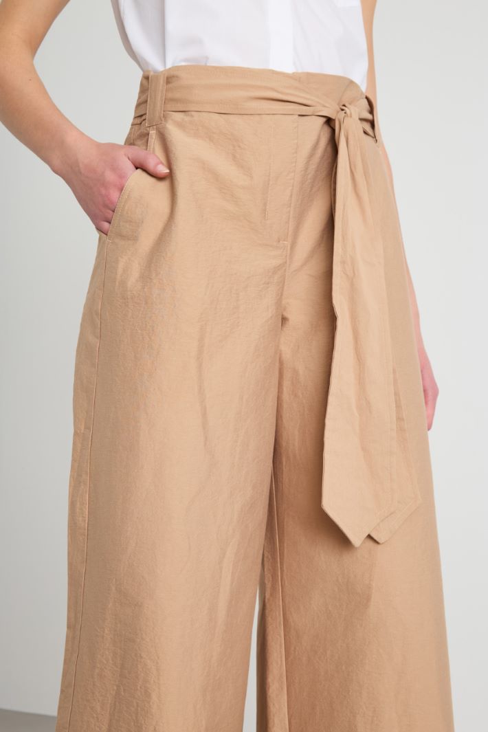 Belted palazzo trousers Intrend - 3