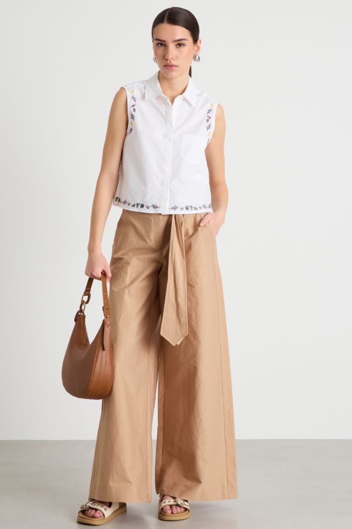 Belted palazzo trousers Intrend