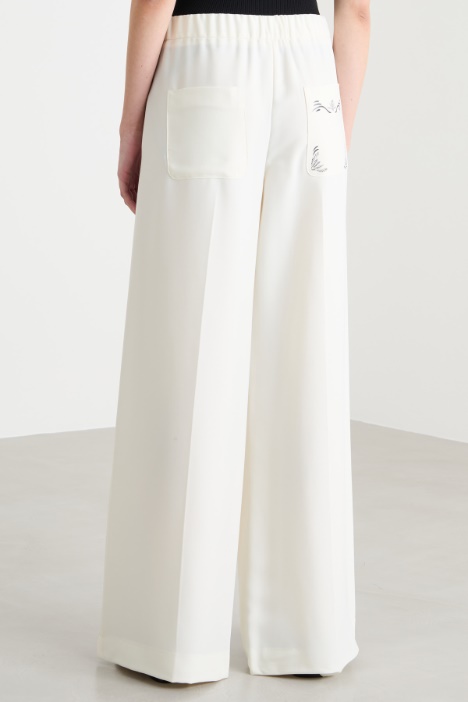 Pantalone palazzo con stampa