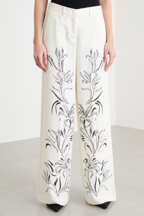 Pantalone palazzo con stampa