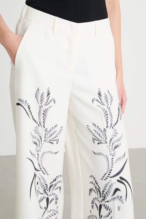 Pantalone palazzo con stampa