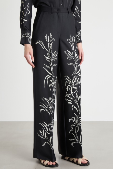 Pantalone palazzo con stampa