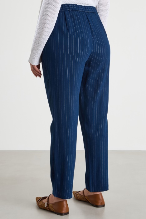 Pantalone in tessuto gessato