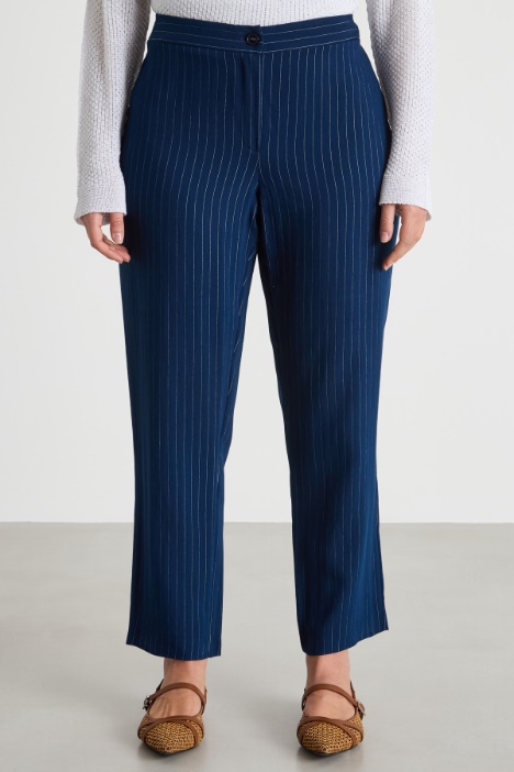 Pantalone in tessuto gessato