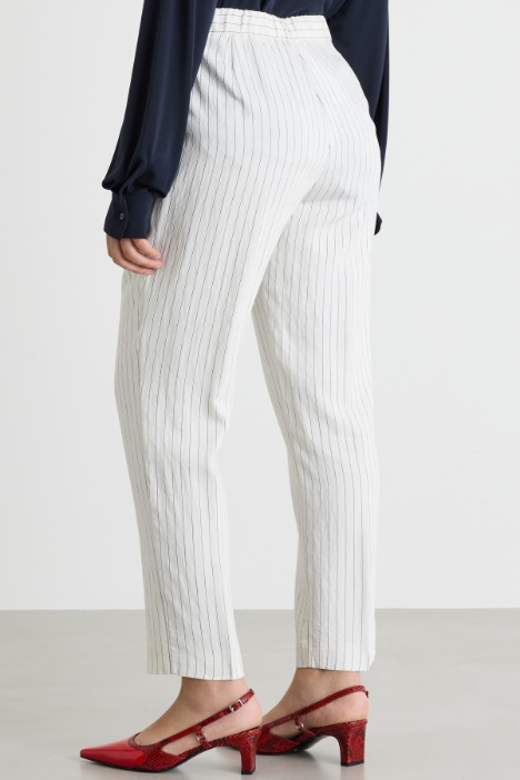 Pantalone in tessuto gessato