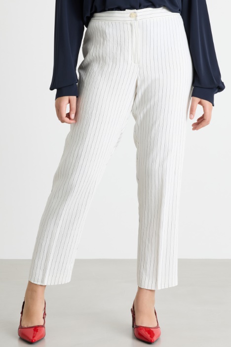 Pantalone in tessuto gessato