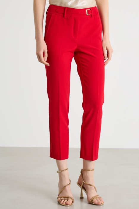 Pantalone a sigaretta in tela