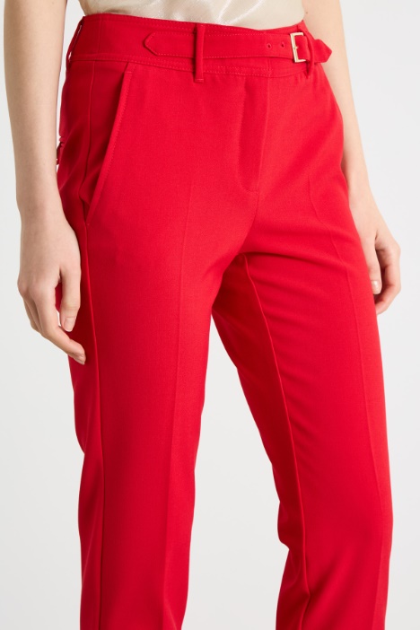 Pantalone a sigaretta in tela