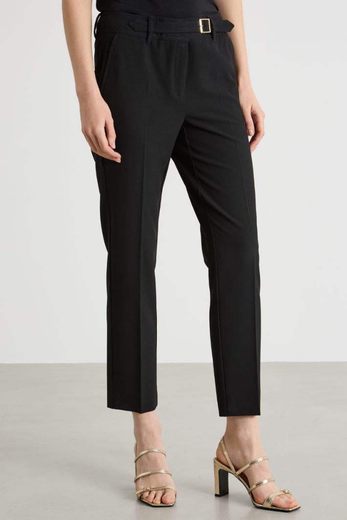 Stretch-Canvas Cigarette Trousers Intrend - 2