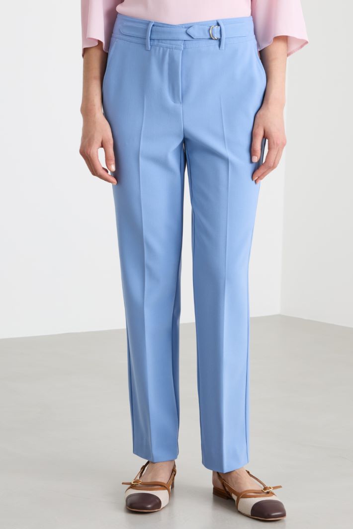 Stretch-Canvas Cigarette Trousers Intrend - 2