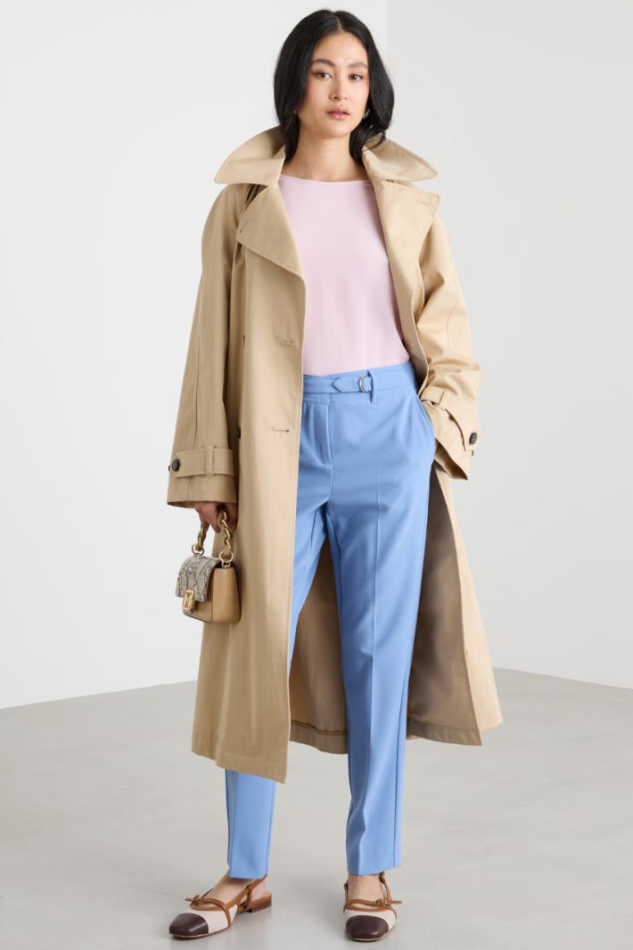 Stretch-Canvas Cigarette Trousers Intrend