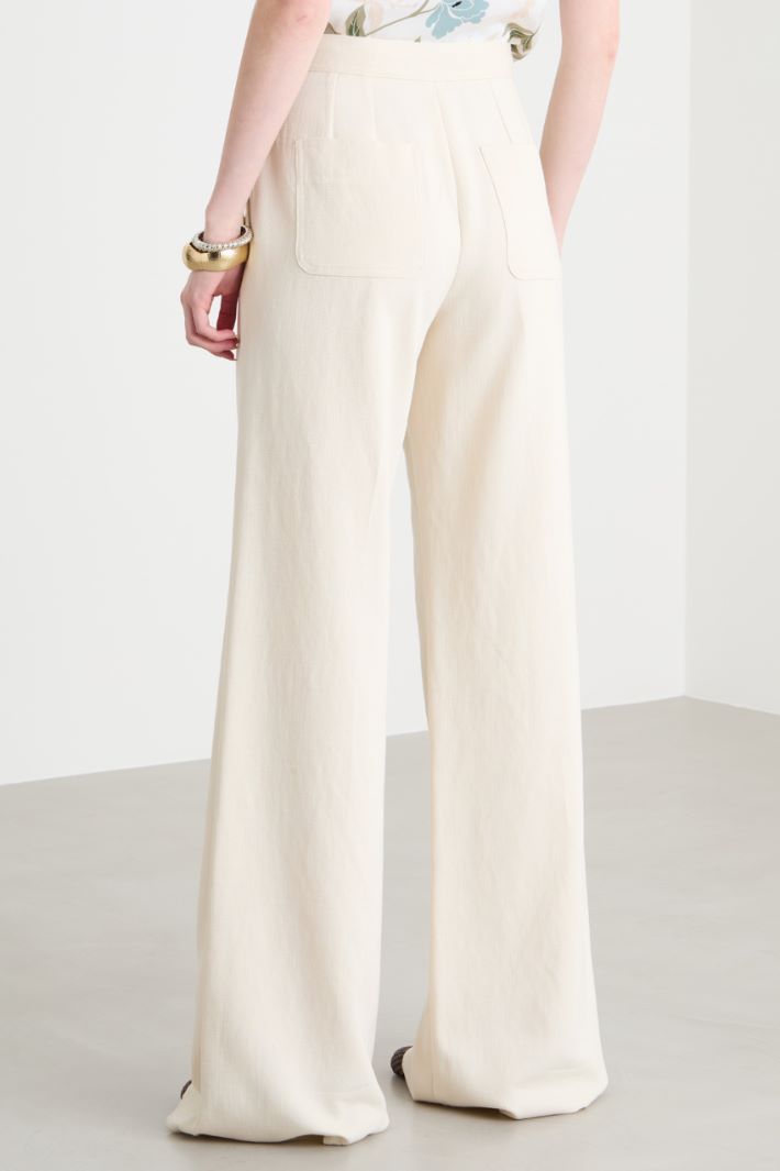 Button-detail trousers Intrend - 4