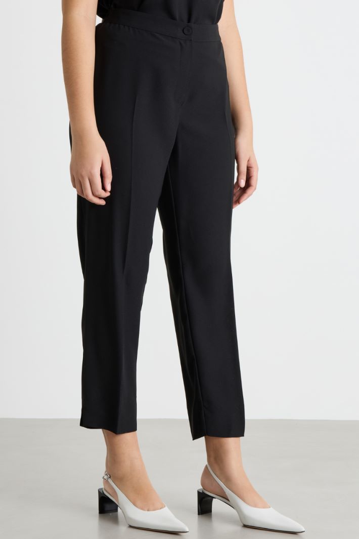 Pantalone slim in crepe opaco Intrend - 2
