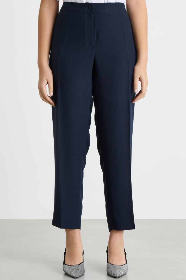 Pantalone slim in crepe opaco Intrend - 2